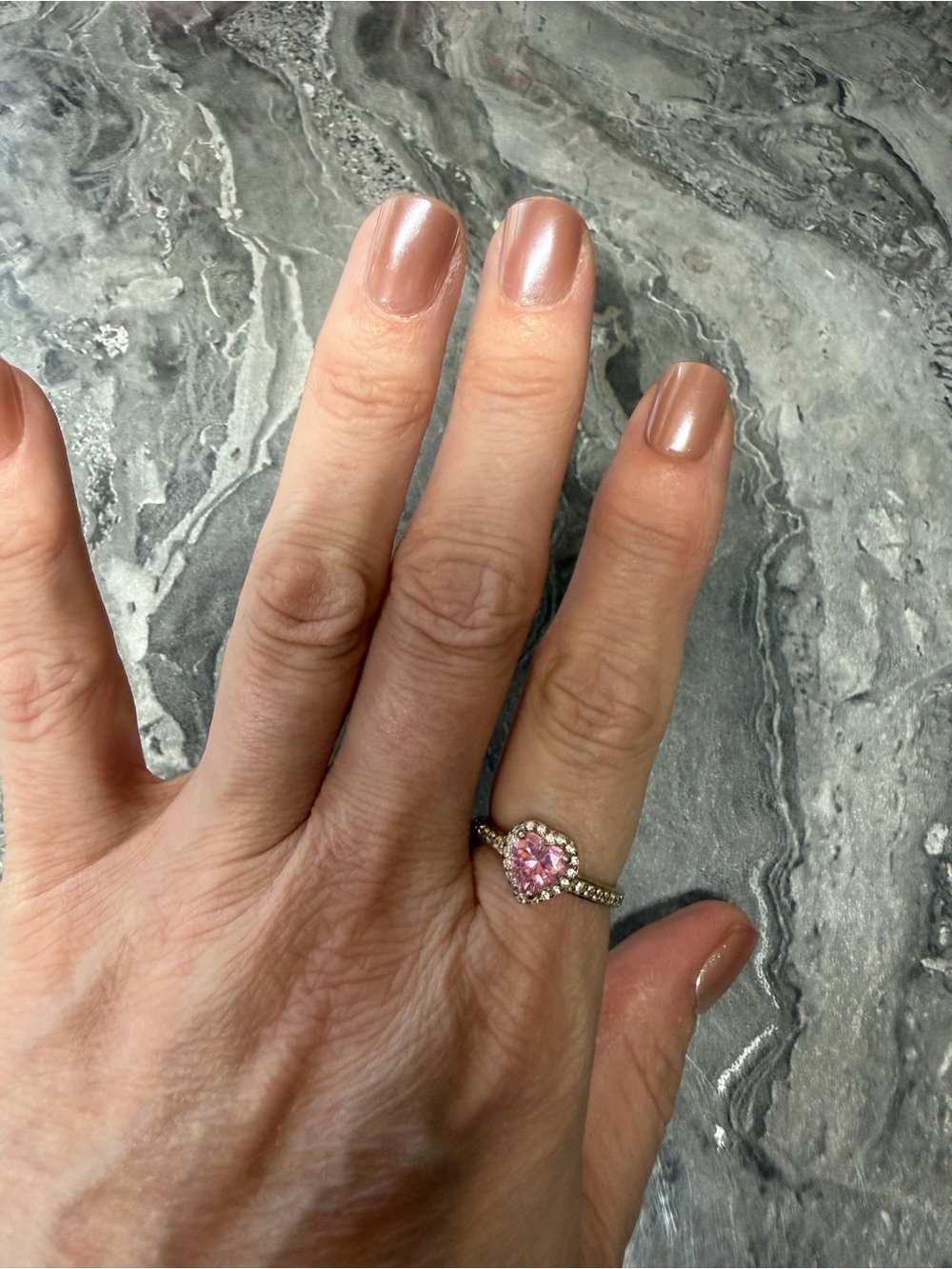 Pink Stone Halo Ring - Women Jewelry